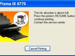 Cách reset máy in canon pixma IX 6770