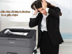 máy brother hl l2321d in ra giấy chậm