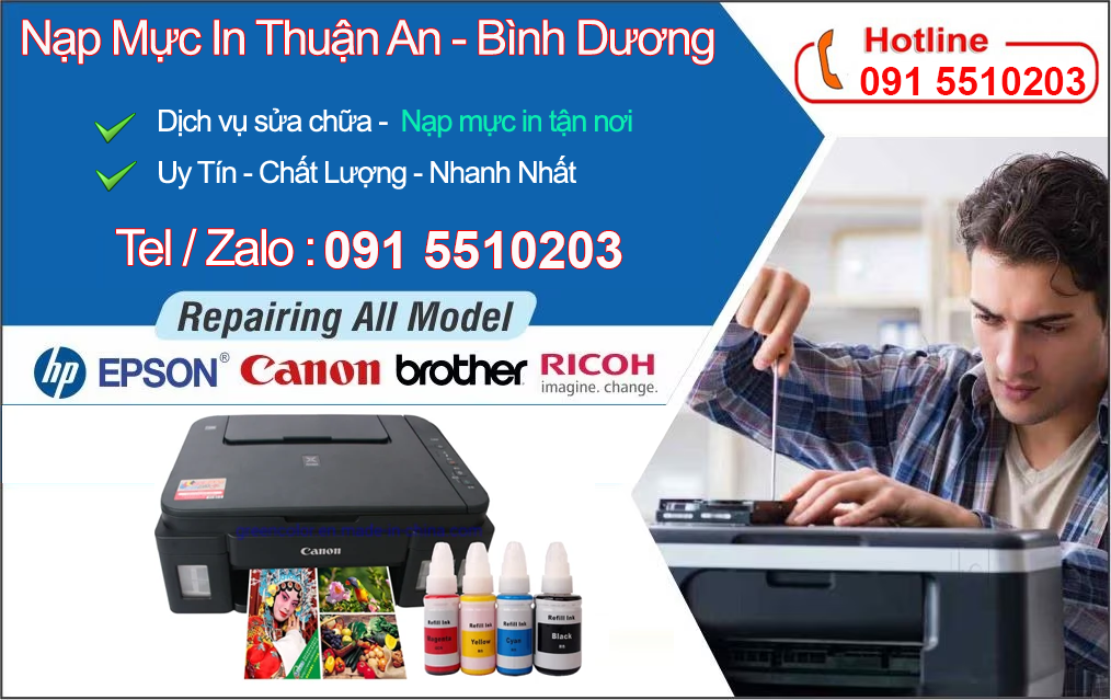 Sửa máy in Bình Dương Lái Thiêu Dĩ An