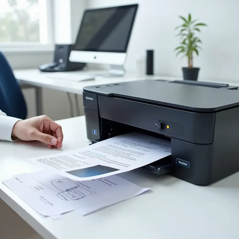Kỹ thuật viên chuẩn bị bơm mực tại văn phòng.
