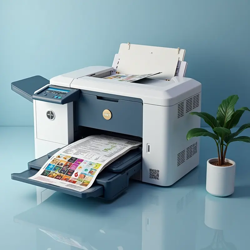 So sánh hộp mực mới và hộp mực bơm lại trên bàn làm việc.