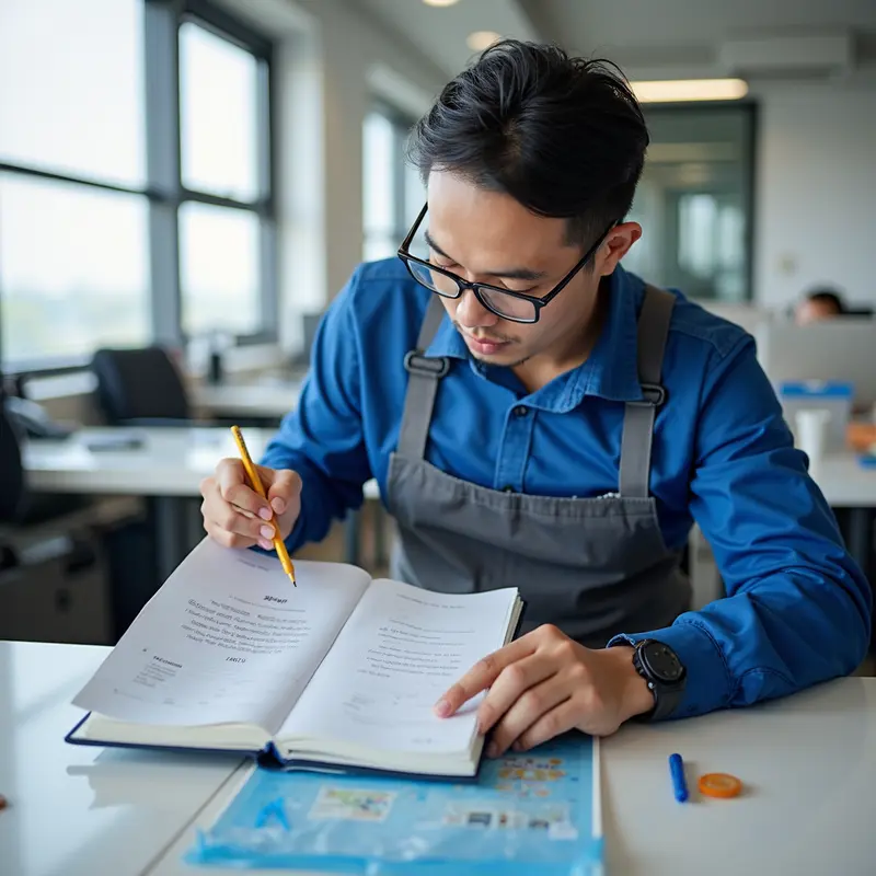 Hộp mực máy in đang được nạp đầy trong văn phòng.