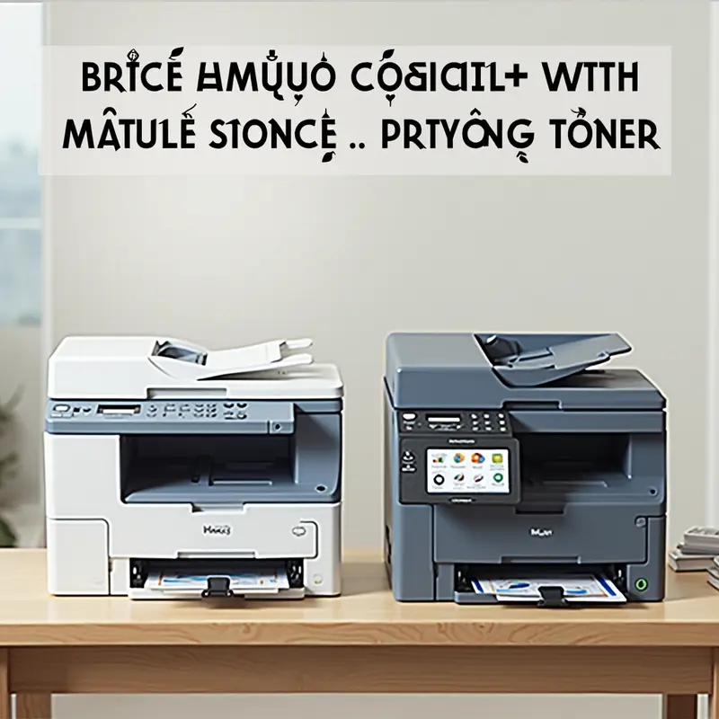 Kỹ thuật viên đang bơm mực cho hộp mực máy in tại một văn phòng.
