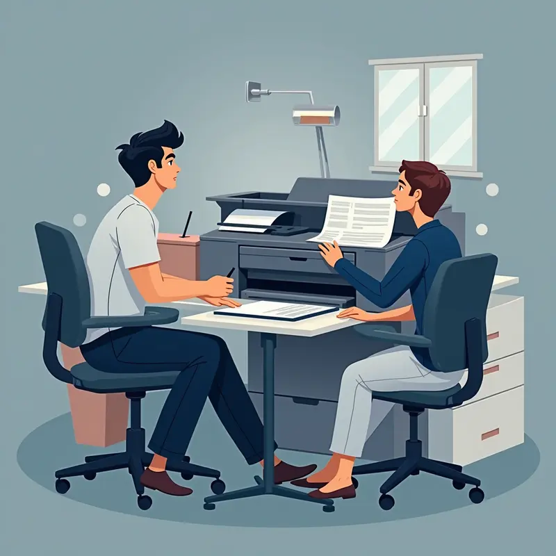 So sánh hộp mực mới và hộp mực bơm lại trên bàn làm việc.