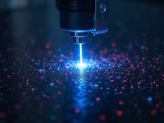Kỹ thuật viên bơm mực vào hộp mực máy in laser với các dụng cụ cần thiết tại văn phòng.