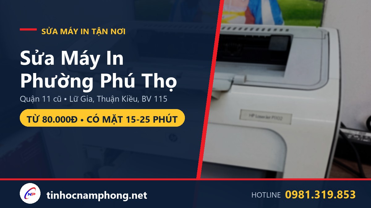 Sửa máy in Phường Phú Thọ Q.11 - Lữ Gia Trường Đua